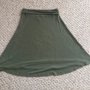 Olive green azure skirt